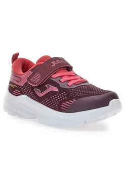 Scarpe da bambina bordeaux con chiusura a strappo Joma HEOS JR 2519