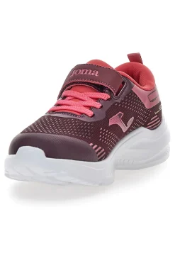 Scarpe da bambina bordeaux con chiusura a strappo Joma HEOS JR 2519