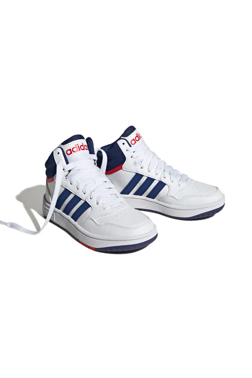 Scarpe da Basket Adidas Hoops Mid 3 K Bianche e Blu