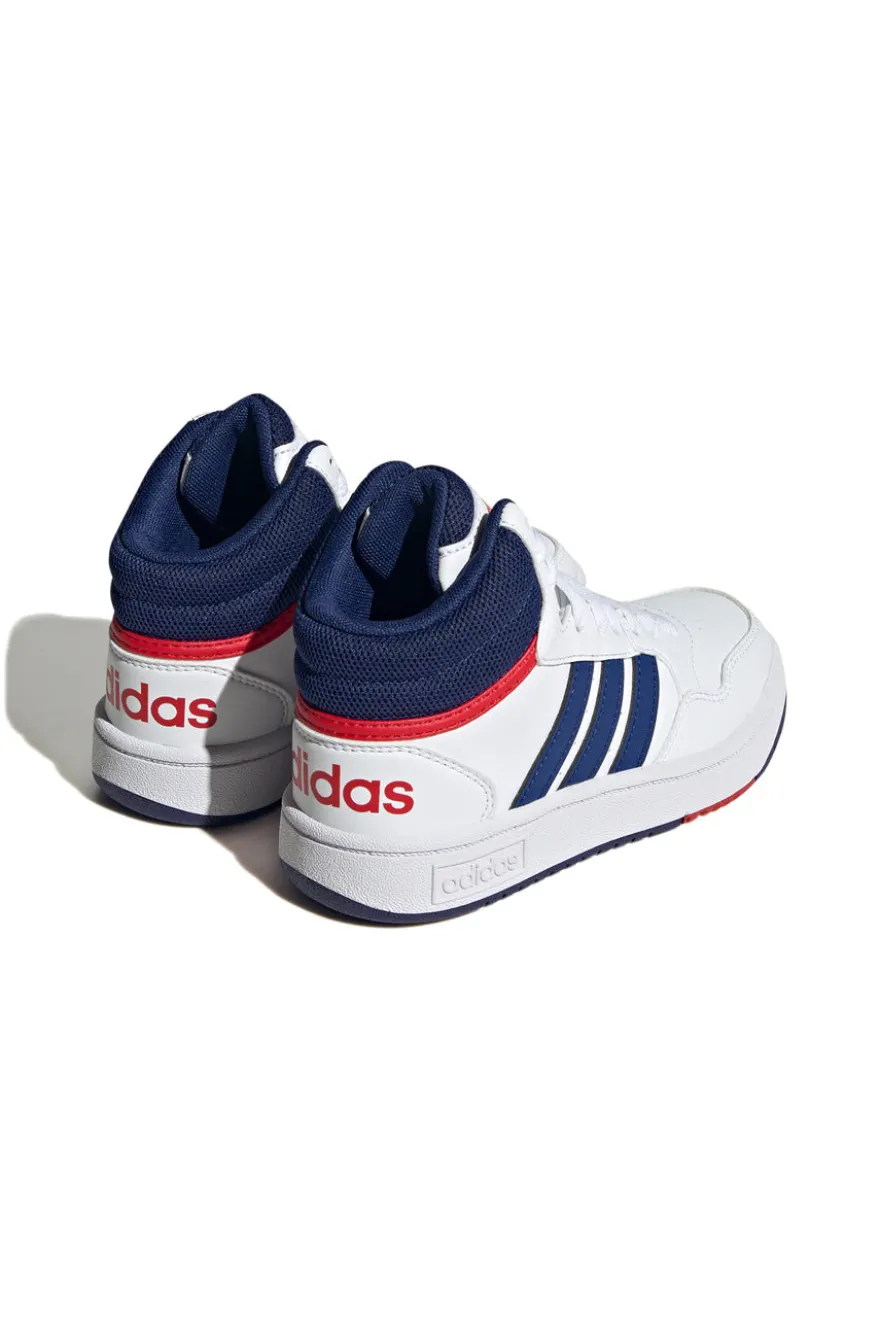Scarpe da Basket Adidas Hoops Mid 3 K Bianche e Blu