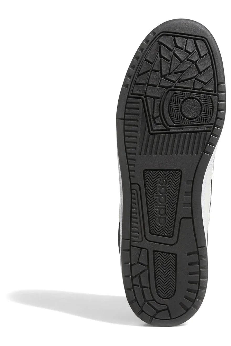 Scarpe da Basket bianche e nere con inserti in pelle Adidas Rapid Court Low