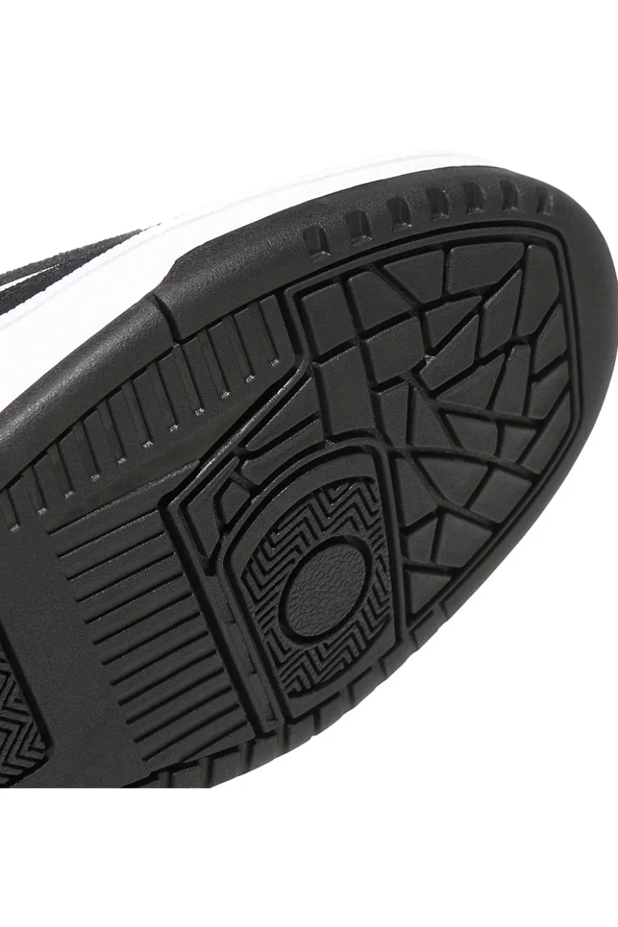 Scarpe da Basket bianche e nere con inserti in pelle Adidas Rapid Court Low