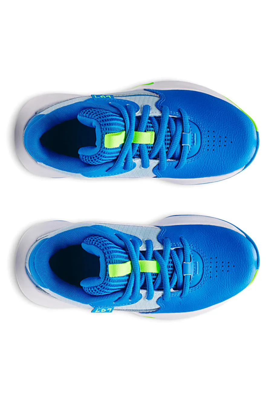 Scarpe da basket blu con dettagli lime Under Armour PS Lockdown 7