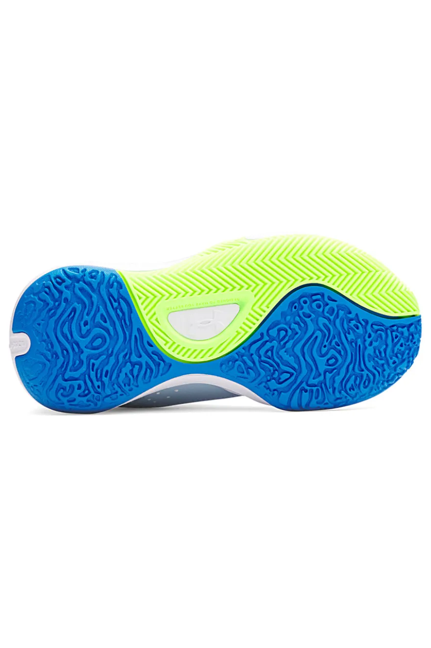 Scarpe da basket blu con dettagli lime Under Armour PS Lockdown 7