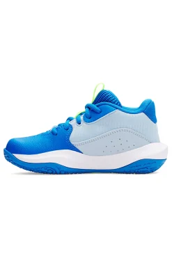 Scarpe da basket blu con dettagli lime Under Armour PS Lockdown 7