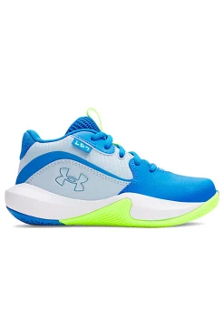 Scarpe da basket blu con dettagli lime Under Armour PS Lockdown 7