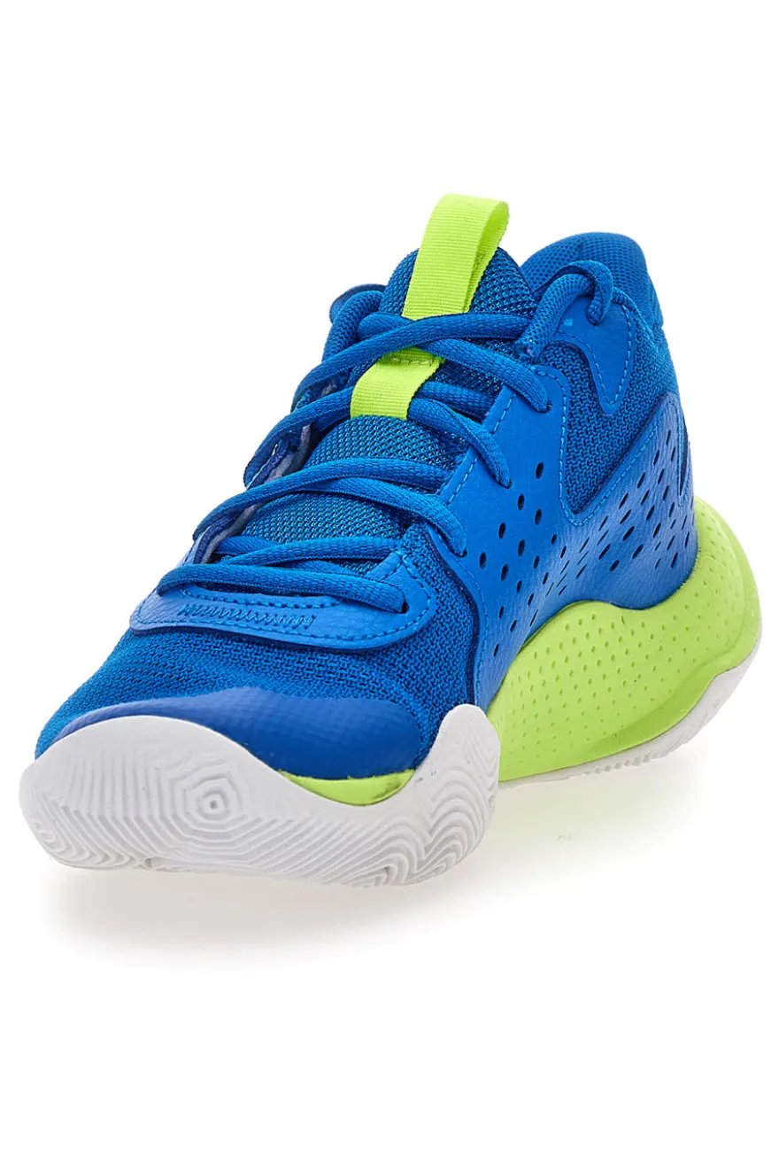 Scarpe da basket blu e lime traspiranti Under armour UA GS JET '23