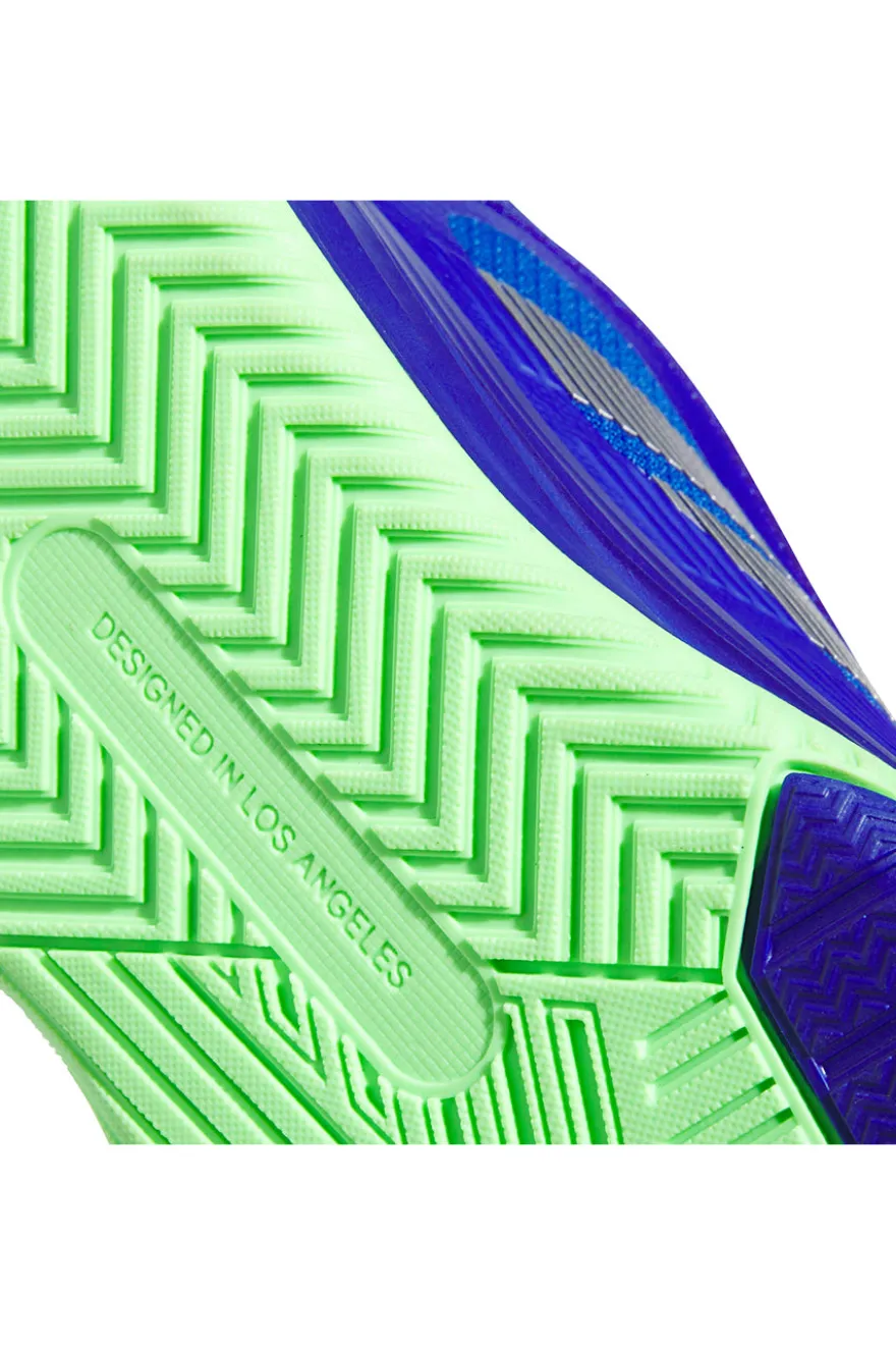 Scarpe da basket blu e verdi con ammortizzazione Lightmotion Adidas Ownthegame 3