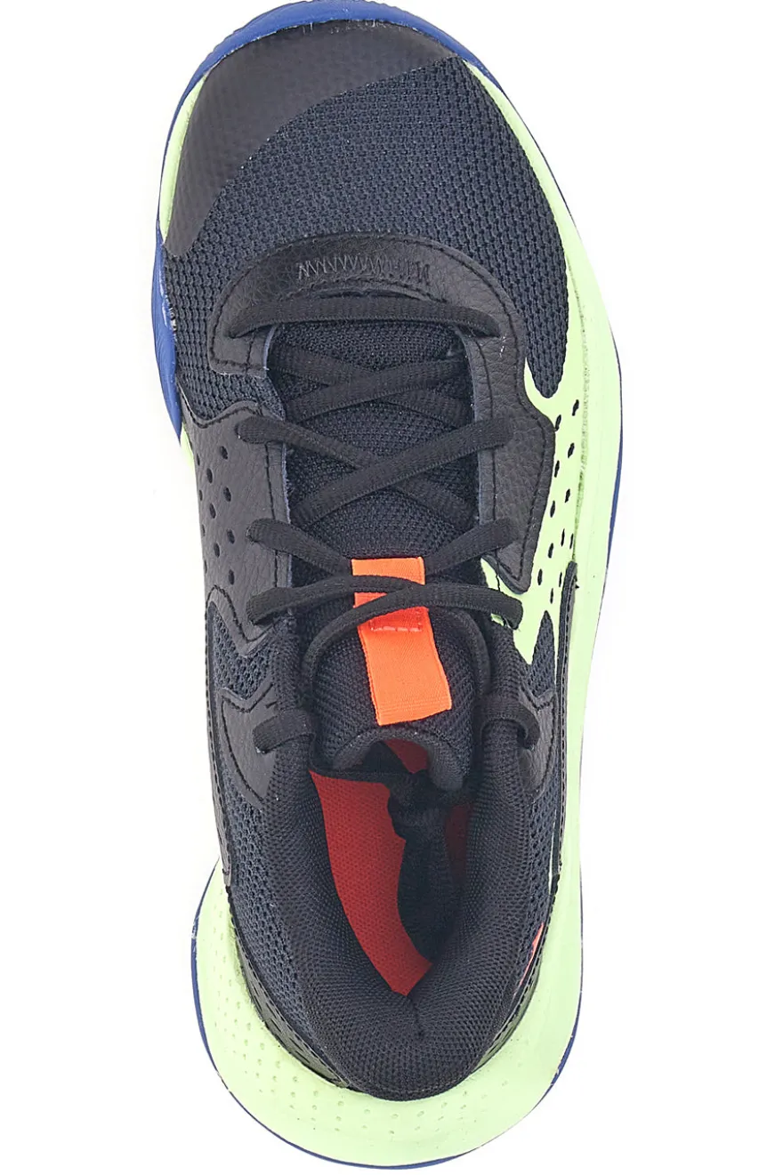 Scarpe da basket nere con dettagli lime e suola blu Under Armour GS Jet '23