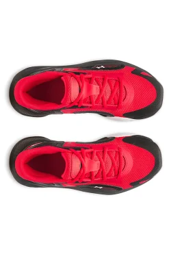 Scarpe da basket rosse e nere con suola bianca Under Armour GS Jet '25