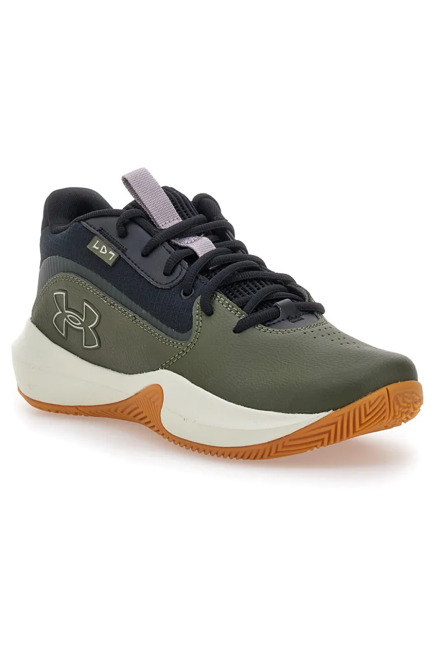 Scarpe da basket verdi con suola gum Under Armour Lockdown 7