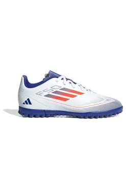 Scarpe da calcetto bianche e blu per terreni sintetici Adidas F50 Club TF J
