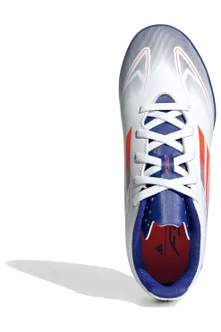 Scarpe da calcetto bianche e blu per terreni sintetici Adidas F50 Club TF J