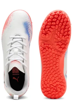 Scarpe da calcetto bianche con suola turf Puma Future 8 Play TT Jr