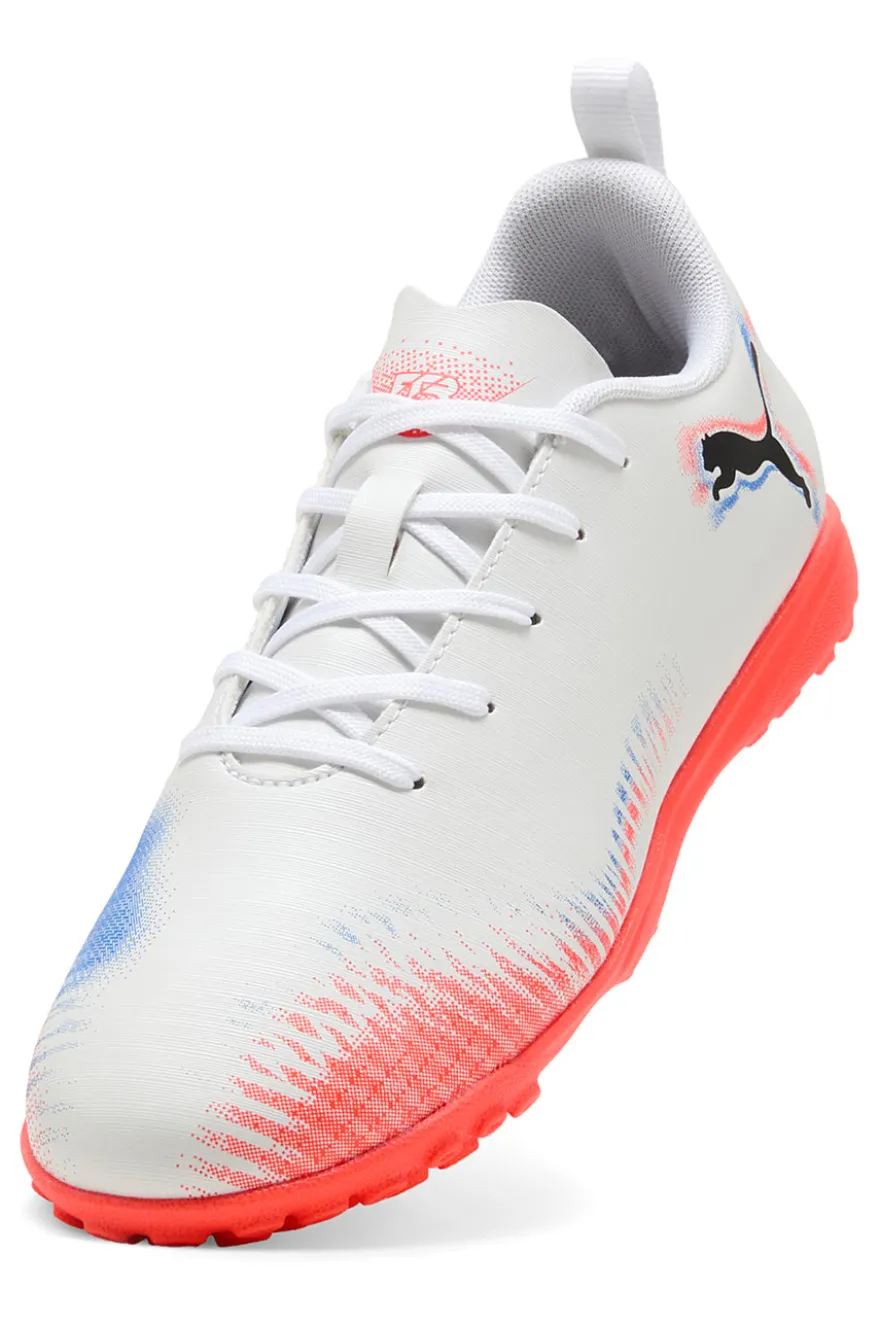 Scarpe da calcetto bianche con suola turf Puma Future 8 Play TT Jr
