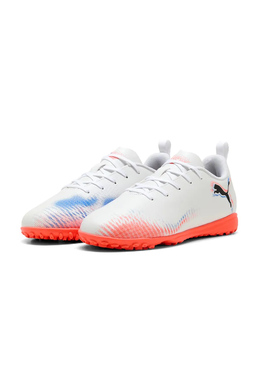 Scarpe da calcetto bianche con suola turf Puma Future 8 Play TT Jr