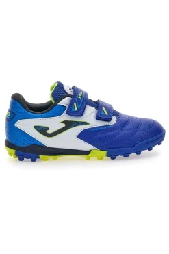 Scarpe da calcetto blu con doppio strappo Joma Cancha JR 2504
