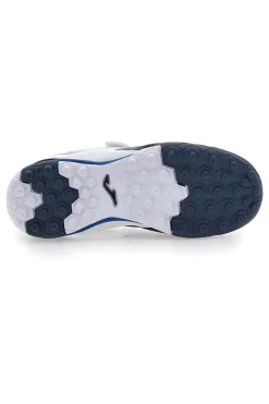 Scarpe da calcetto blu e bianche con doppio strappo Joma Cancha JR 2503