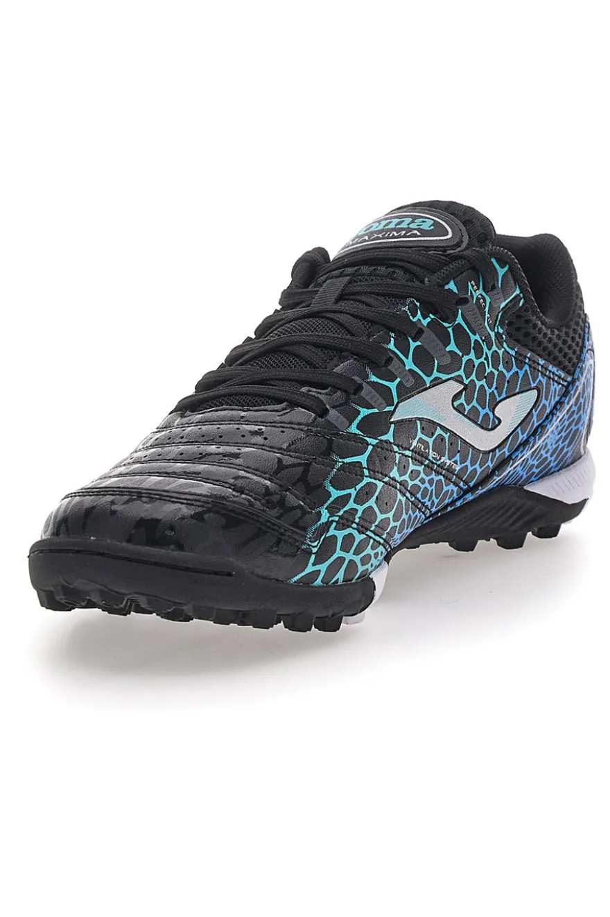 Scarpe da Calcetto Indoor Nere e Turchesi JOMA MAXIMA 2531 TURF