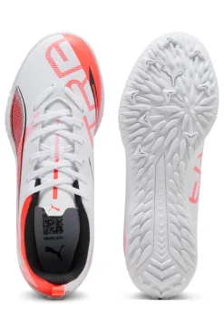 Scarpe da Calcetto Indoor Bianche e Rosse PUMA ULTRA 5 PLAY TT Jr