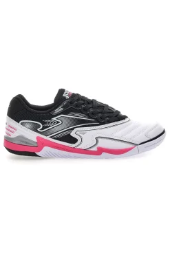 Scarpe da calcetto indoor bianche e nere con dettagli fucsia Joma Cancha 2502 Indoor