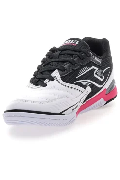 Scarpe da calcetto indoor bianche e nere con dettagli fucsia Joma Cancha 2502 Indoor