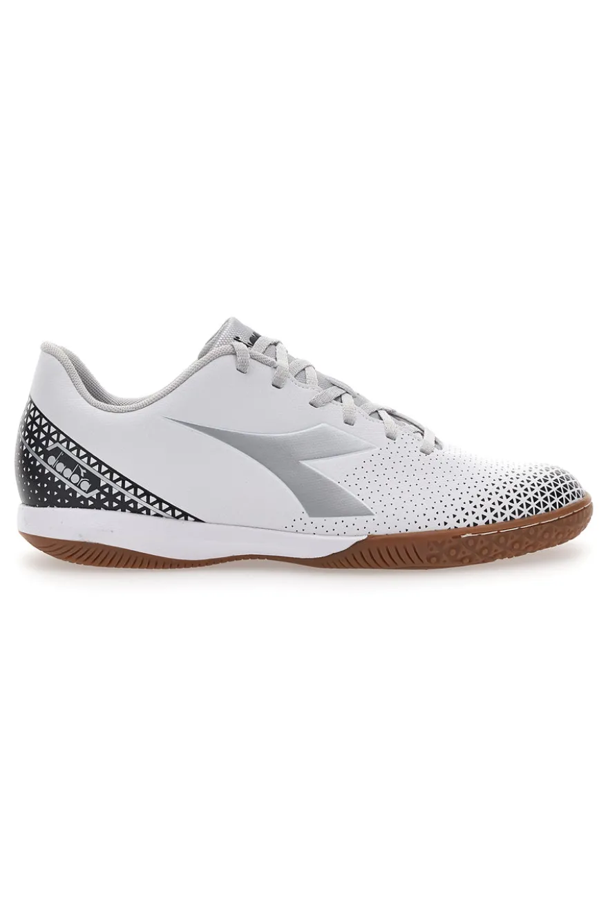 Scarpe da Calcetto Indoor Bianche con Logo Silver Diadora Pichichi 6 Idr