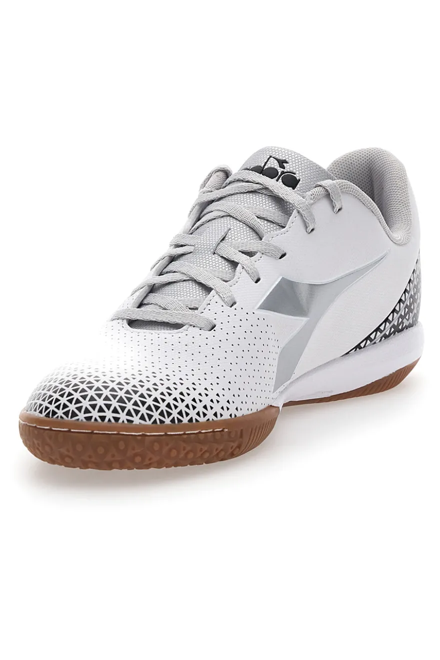 Scarpe da Calcetto Indoor Bianche con Logo Silver Diadora Pichichi 6 Idr