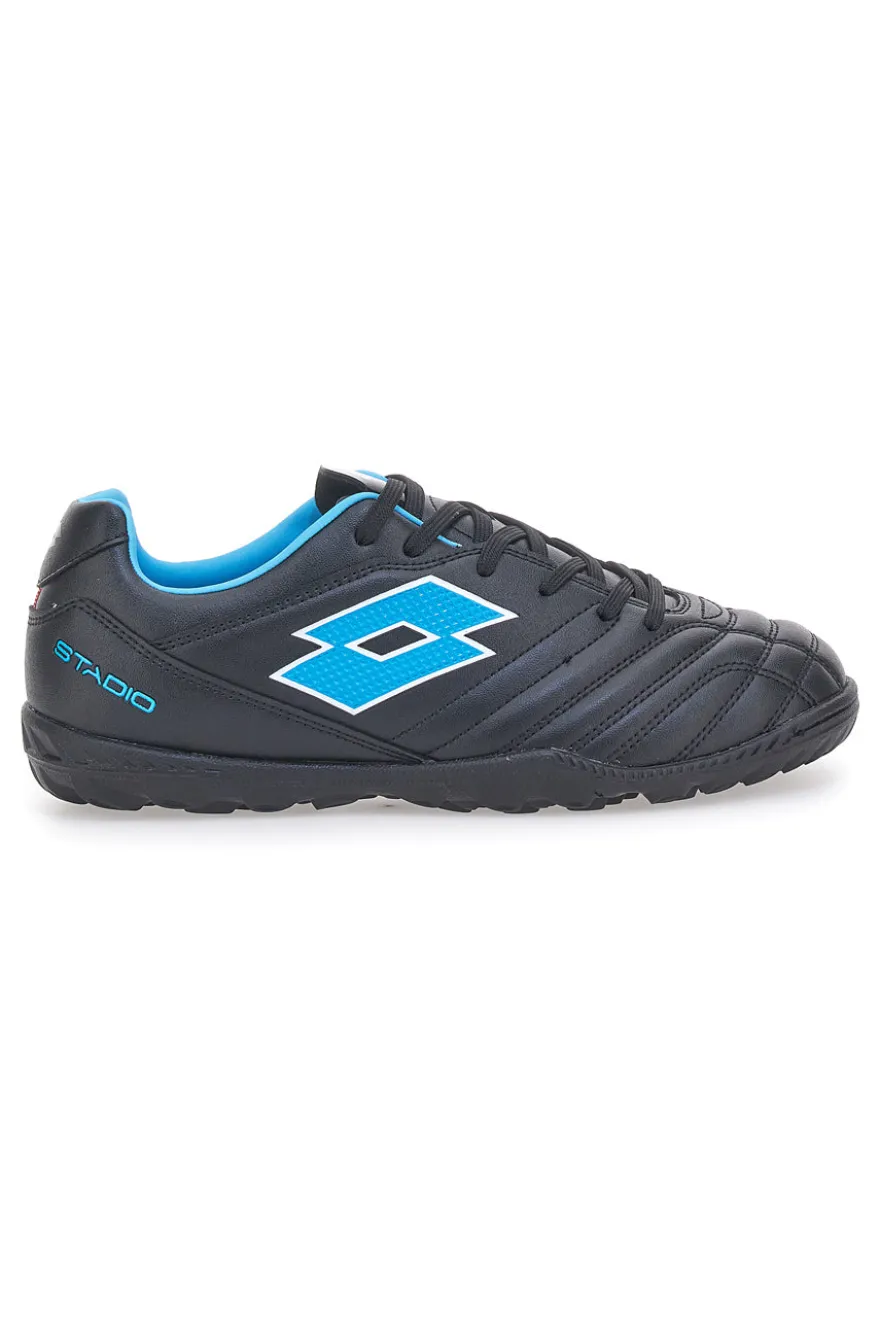 Scarpe da Calcetto Nere e Blu per campi sintetici LOTTO STAFIO 705 TF JR