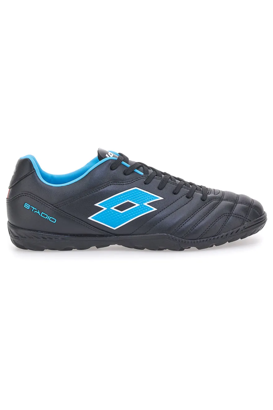 Scarpe da Calcetto Nere e Blu per campi sintetici LOTTO STAFIO 705 TF