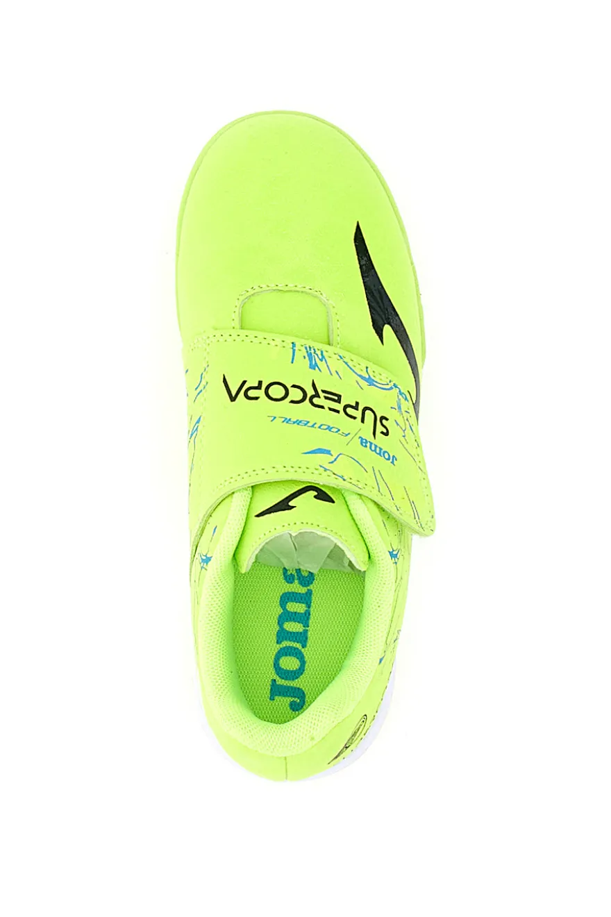 Scarpe da calcio a 5 verdi fluo con strappo Joma 2409TFVSCJW ND