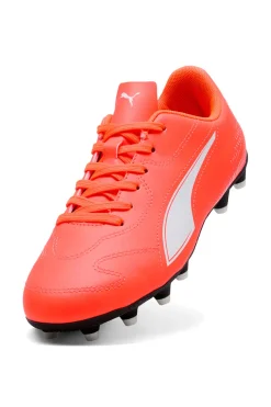Scarpe da calcio arancioni con logo bianco Puma Vitoria II FG/AG Jr