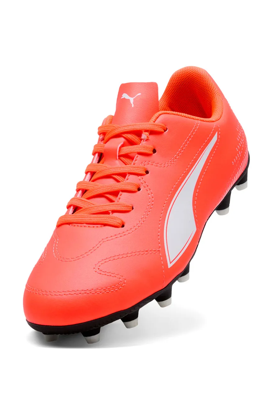 Scarpe da calcio arancioni con logo bianco Puma Vitoria II FG/AG Jr