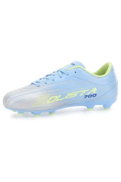 Scarpe da Calcio Azzurre e Argento Lotto Solista 700 IX Fg Jr