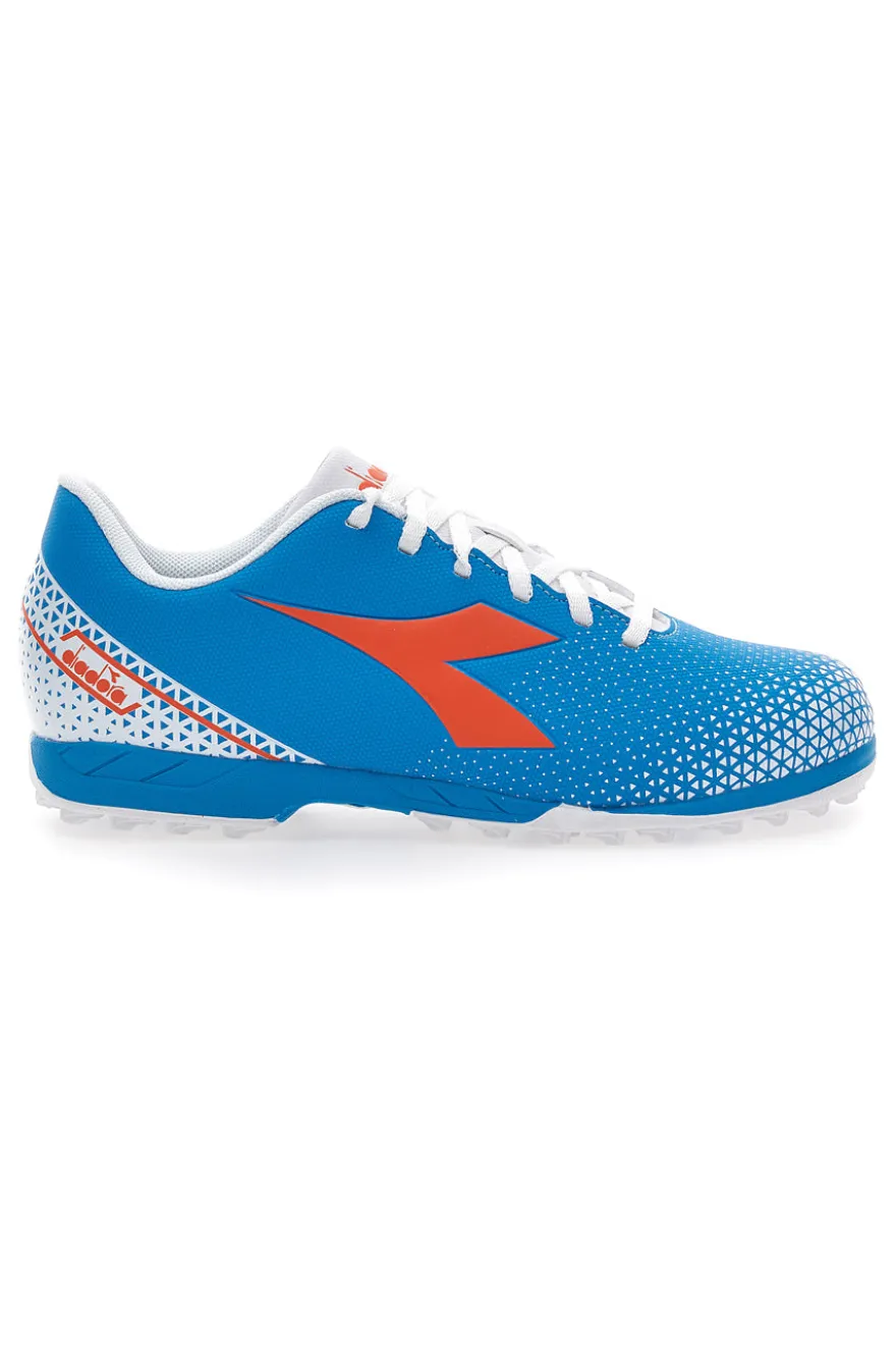 Scarpe da Calcio Azzurre con Logo Arancione Diadora Pichichi 6 Tf Jr