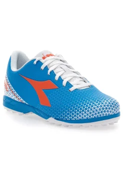 Scarpe da Calcio Azzurre con Logo Arancione Diadora Pichichi 6 Tf Jr