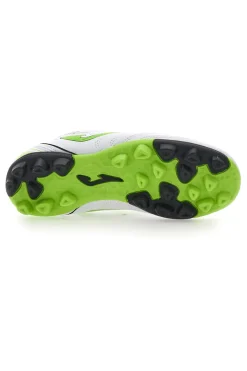 Scarpe da Calcio Bianche e Lime Joma Toledo Jr 2502 Hard Ground