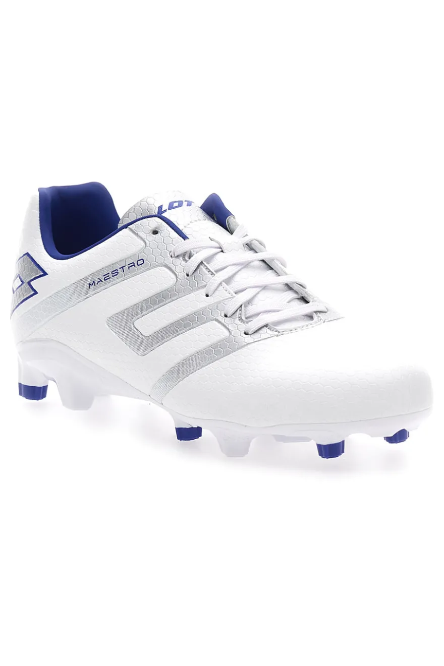Scarpe da calcio bianche con tacchetti FG LOTTO MAESTRO 700 V FG