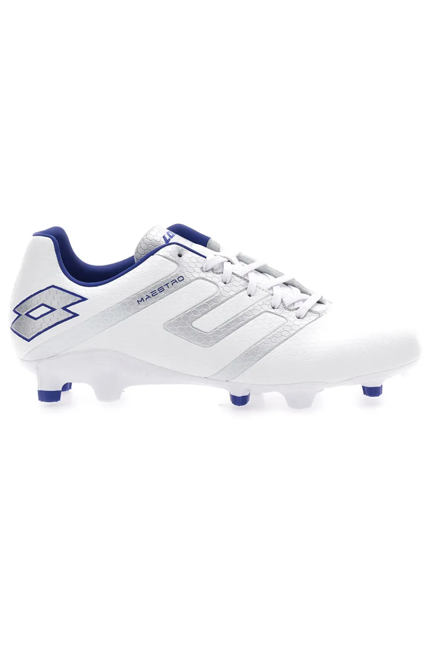 Scarpe da calcio bianche con tacchetti FG LOTTO MAESTRO 700 V FG