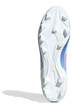 Scarpe da calcio bianche e blu con tacchetti per terreni erbosi Adidas F50 Club FXG