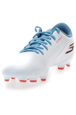 Scarpe da calcio bianche con dettagli azzurri Skechers SKX_2 Club MG