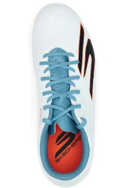 Scarpe da calcio bianche con dettagli azzurri Skechers SKX_2 Club MG
