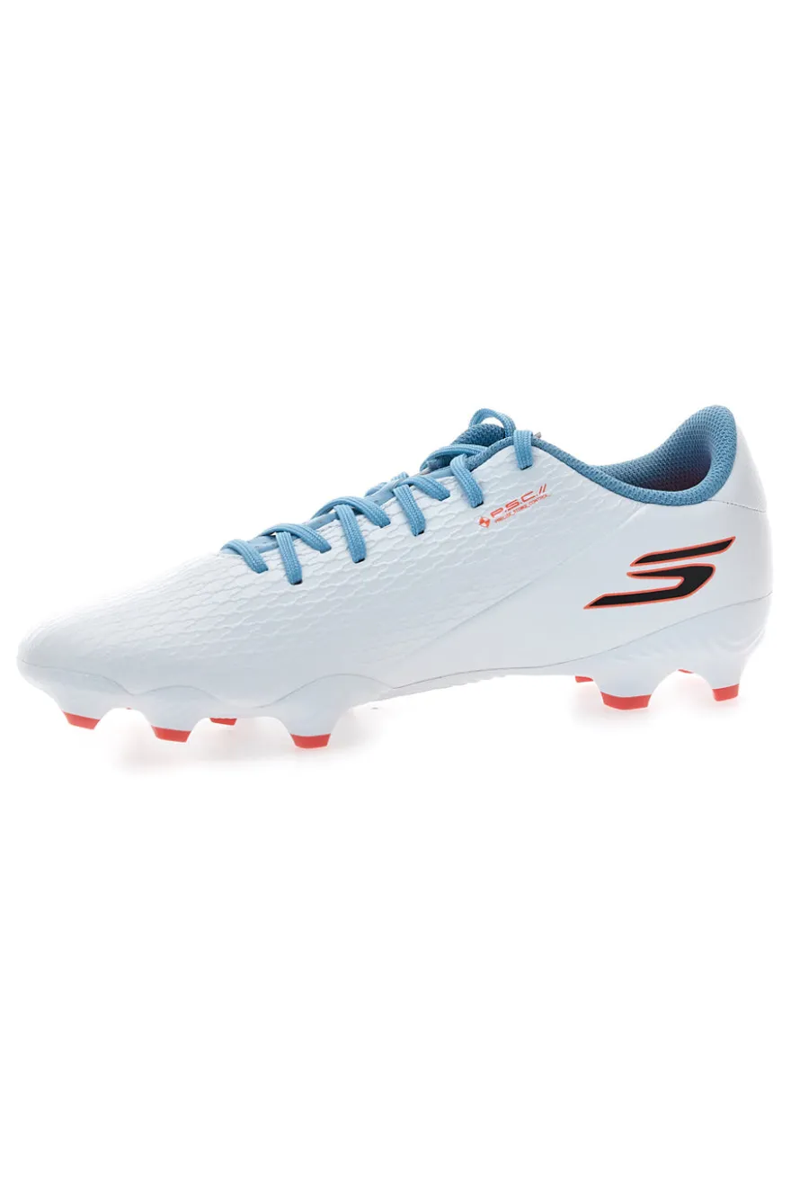 Scarpe da calcio bianche con dettagli azzurri Skechers SKX_2 Club MG