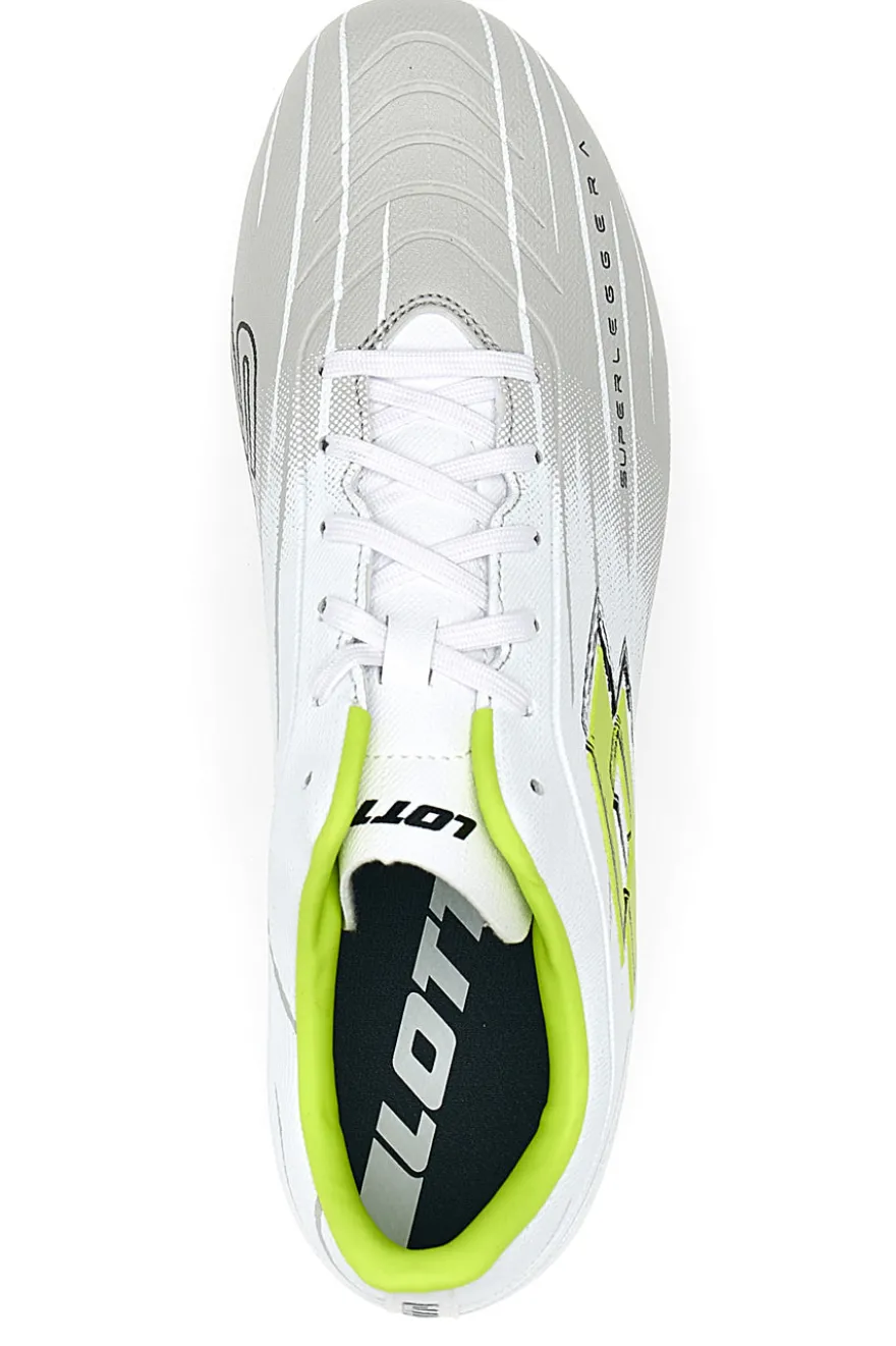 Scarpe da calcio bianche lime tacchetti LOTTO SOLISTA 700 IX