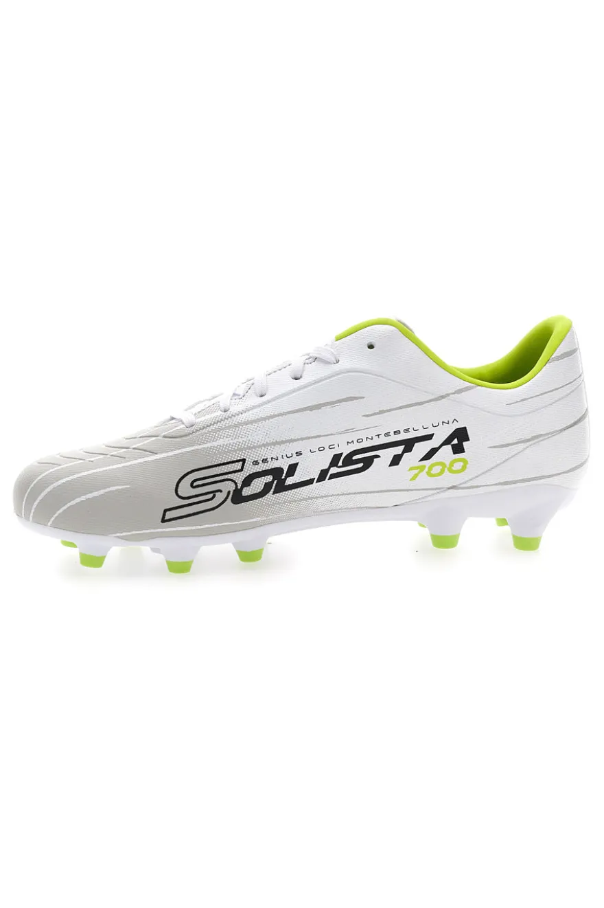 Scarpe da calcio bianche lime tacchetti LOTTO SOLISTA 700 IX