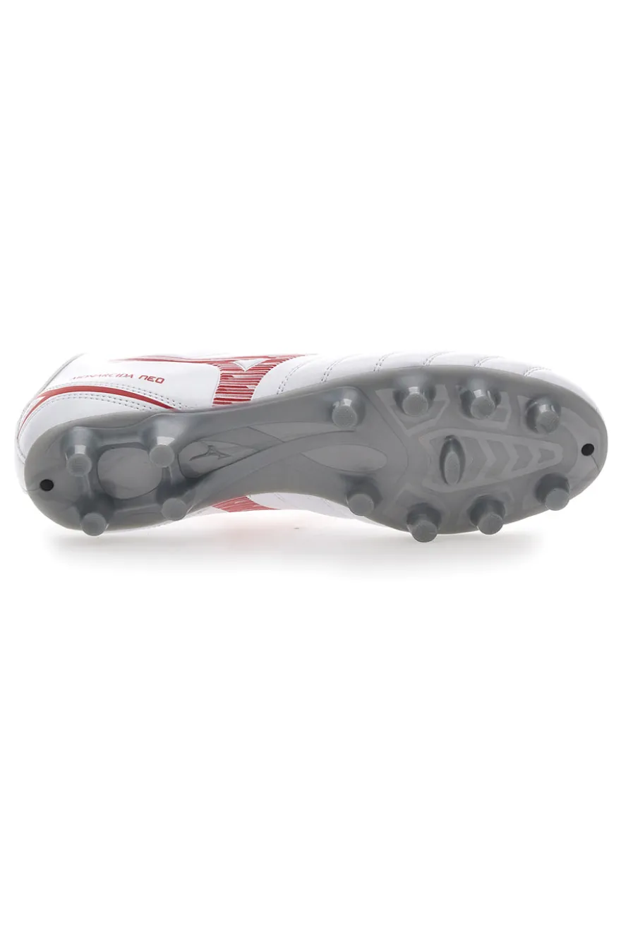 Scarpe da Calcio Bianche e Rosse Mizuno Monarcida Neo III Select