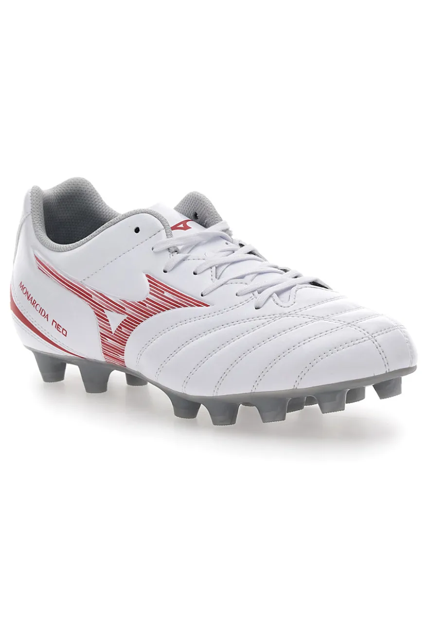 Scarpe da Calcio Bianche e Rosse Mizuno Monarcida Neo III Select