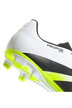 Scarpe da calcio bianche con dettagli giallo fluo Adidas Predator Club FG/MG