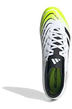 Scarpe da calcio bianche con dettagli giallo fluo Adidas Predator Club FG/MG