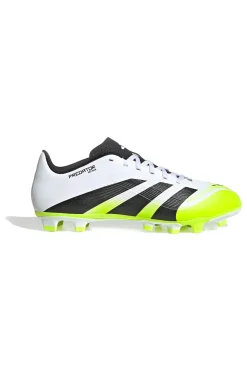 Scarpe da calcio bianche con dettagli giallo fluo Adidas Predator Club FG/MG